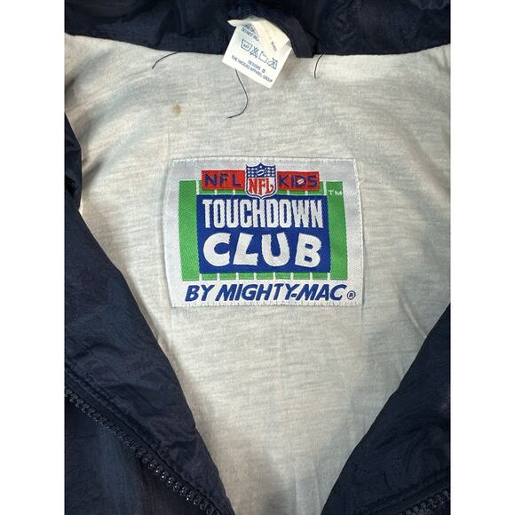 Vintage Dallas Cowboys Mighty Mac Windbreaker Jacket Size Youth Small 8-10 - Picture 3 of 7